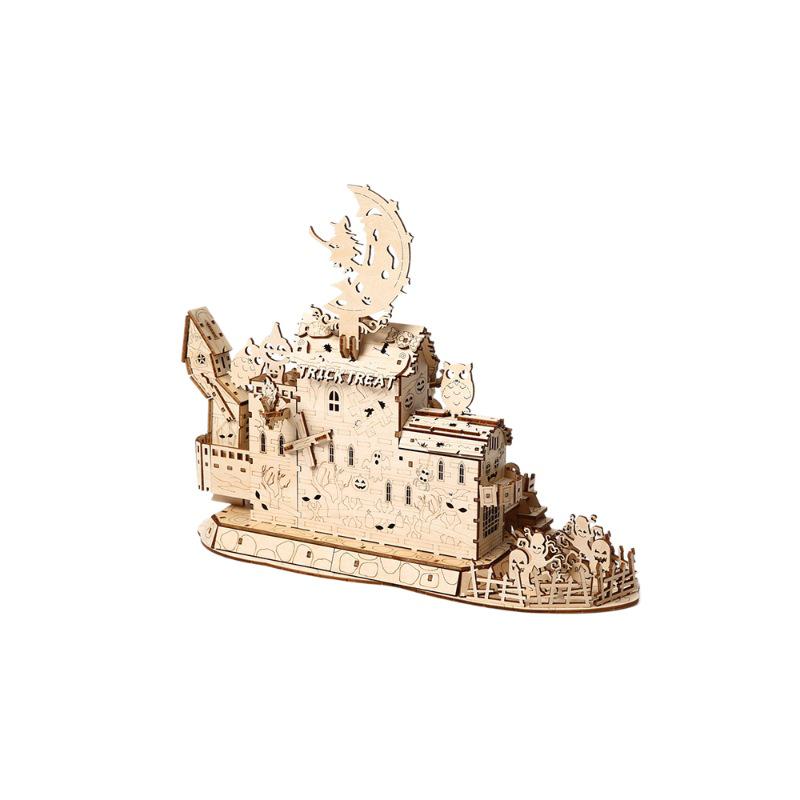 Haunted House Wooden Jigsaw Puzzles - Educational Toys for Kids