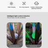 2Pcs Hand Painted Metal Agave Garden Ornaments Multi-Color LED Solar Light Blue Aloe Lawn Stakes Country Tequila Garden Ornament