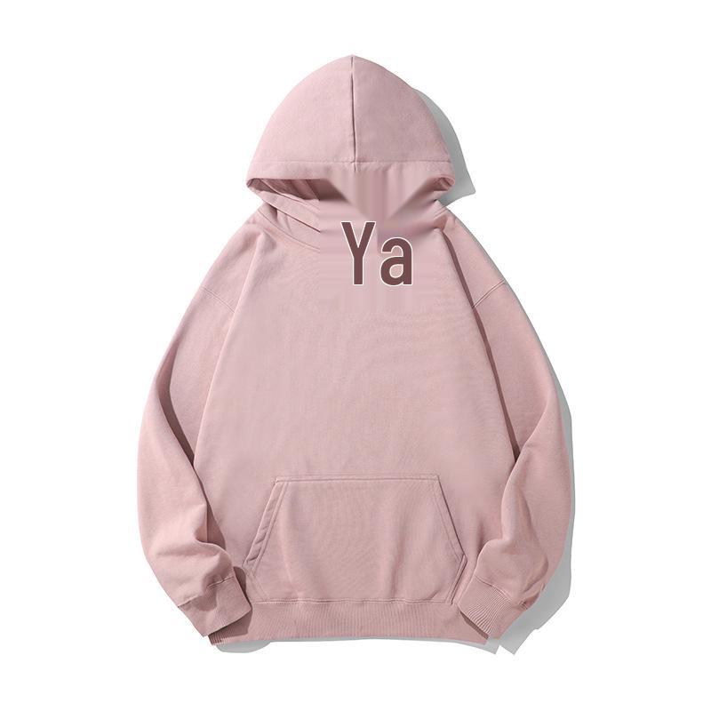 Men's Casual Thick Terry Cloth Hoodie: Heavyweight Pure Cotton Sweatshirt - Loose Fit, Solid Color, American Style for Autumn/Winter.