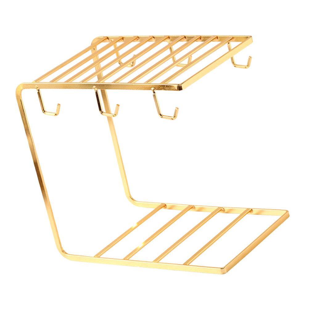 Glass Cup Draining Rack for Kitchen Counter Dish Drying Stand Mug Holder Organizer Space Saving Cup Storage Rack for Home Office
