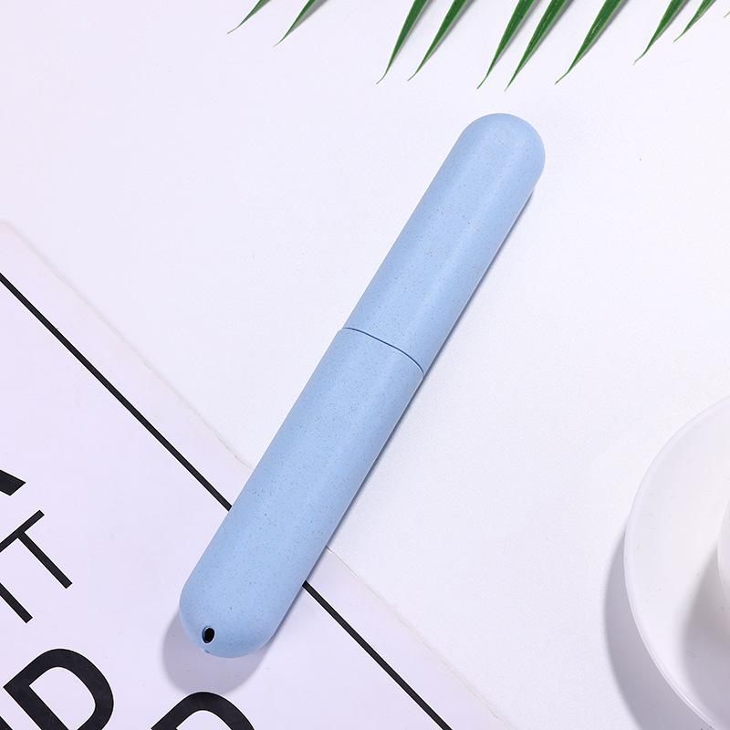 

Toothbrush Storage Case Portable Travel Toothbrush Holder Compact Design Protective Cover for Daily Use and Easy Carry One Size синий