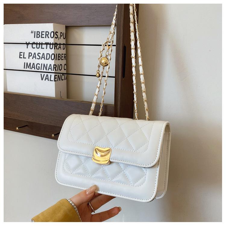 

Retro diamond new popular summer embroidery thread chain simple crossbody shoulder small square bag