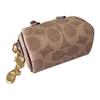 New COACH Coated Canvas With Smooth Leather Bag Charm Bag Merch Mini Women's Gold & Tan & Brown CX068-IMXHE