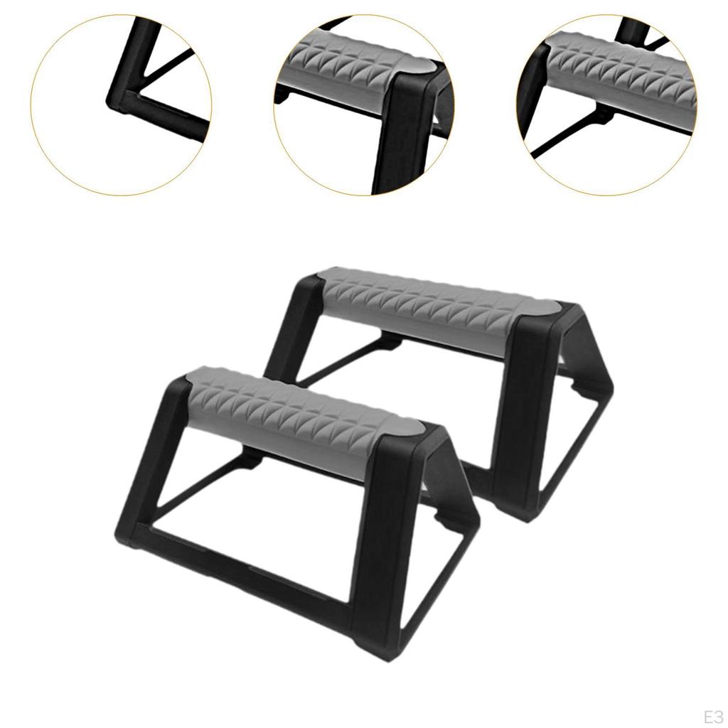 Pachet de 2 Bare Push Up pentru Antrenament Acasă pentru Piept cu Bază Antiderapantă