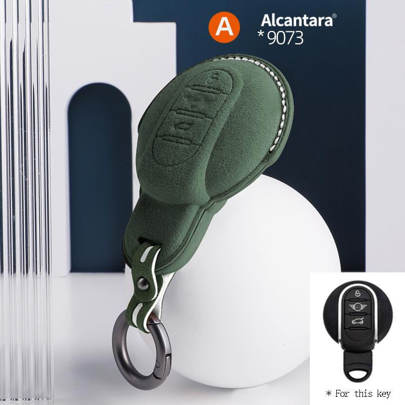 Alcantara Suede Car Key Case Cover For BMW Mini COOPERS ONE JCW CLUBMAN F56 F55 F54 F57 F60 R55 R56 R57 R58 R59 R60 S Roadster