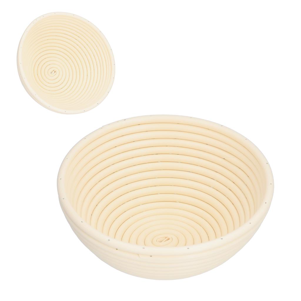 Washable Bread Fermentation Basket Innovative Shape Baking Basket for Kitchen Home Bakery Beige Rond 20x8cm