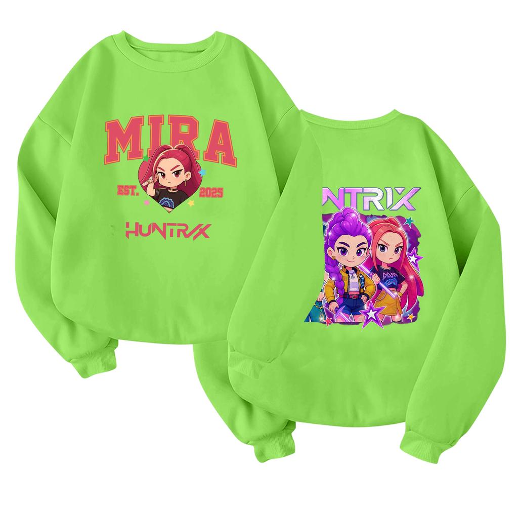 Children's Fashionable Lightweight Long-sleeved Round Neck Pullover With Pockets Printed Pullover