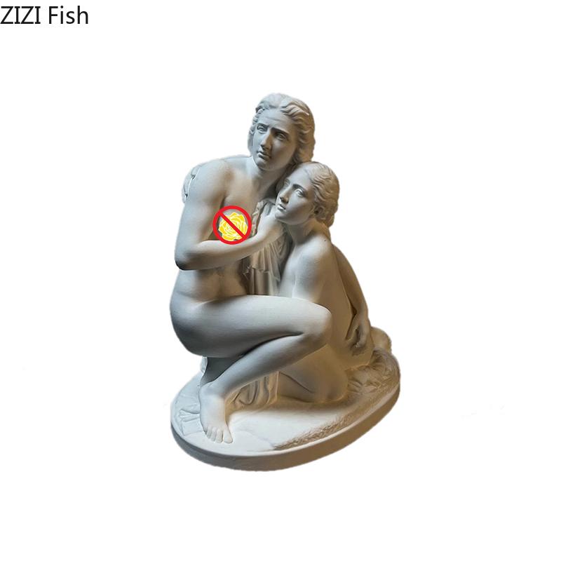 Bathing Goddess Plaster Statue Desk Decoration Creative Figures Artwork Ornaments Characters Sculpture Room Aesthetic Decor