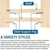 120Pcs 7-character Board Support Central Shaft Glass Laminate Support Bracket Wardrobe Cabinet Laminate Support Laminate Nail