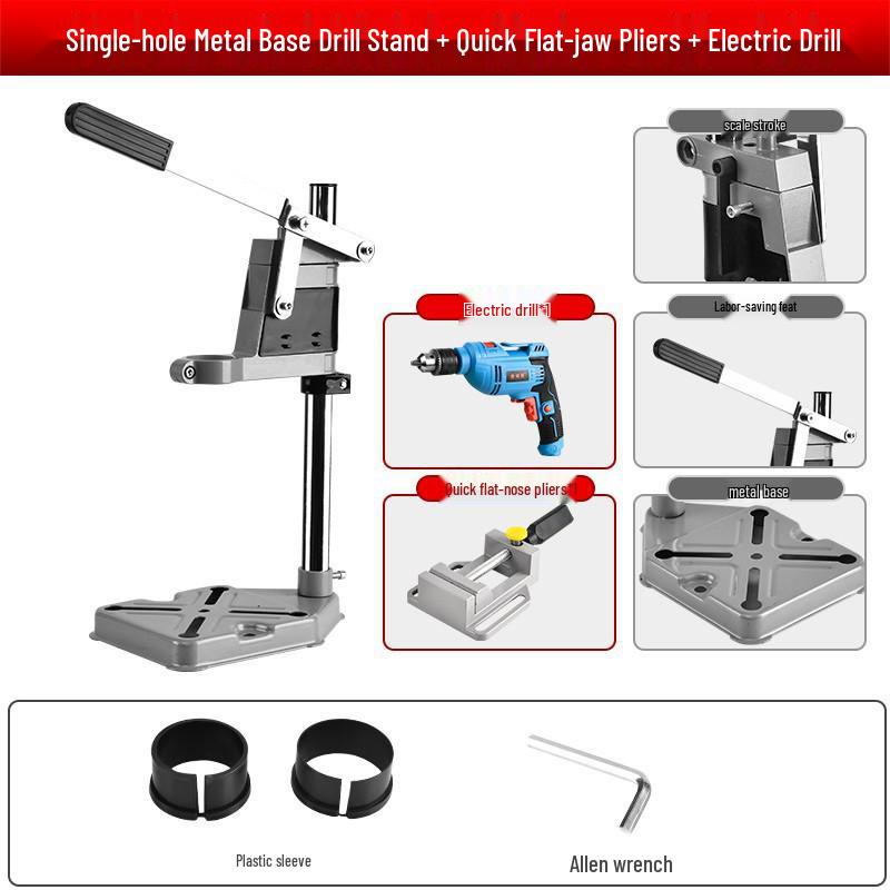 Multifunctional Electric Drill Stand: Handheld To Bench Mini Pistol Drill & Micro Punching Tool for Household Use