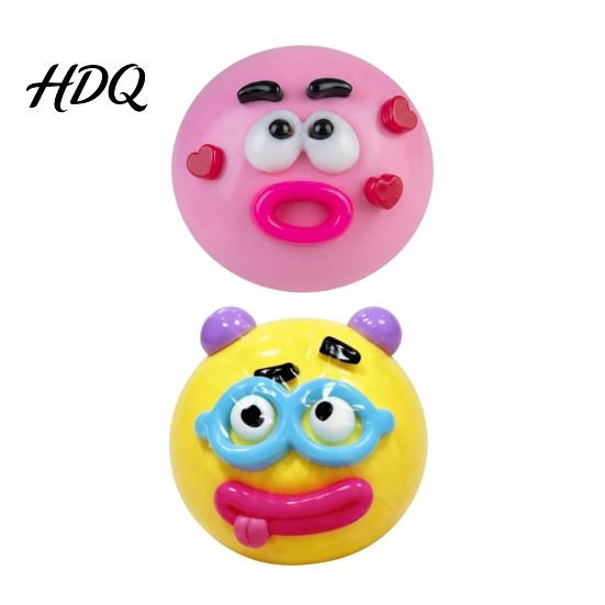 Sensory Stress Toy 1/2/5Pcs Dog Face Squeeze Toy Moldable Slow Rise Cartoon Expression Relaxation Hand Ball Relaxing Anxiety Relieving Fidget