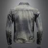 Men's Spring and Fall Personality Unique Denim Jacket