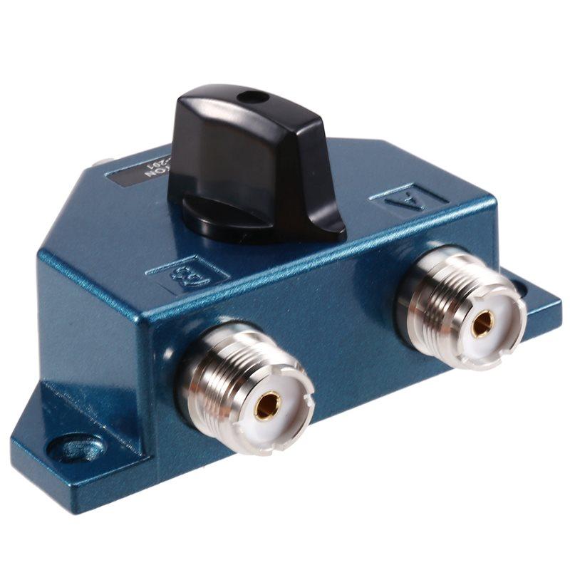 ABGR-Ham Radio Antenna Coaxial Switcher UHF Female Connector Adapter Converter CA201 Aerial Coax Switch
