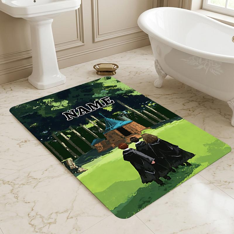 Custom Name Wolf Living Room Non-Slip Area Rug Soft Carpet for Bedroom Kids Playroom Sofa Office Home Decor Doormat