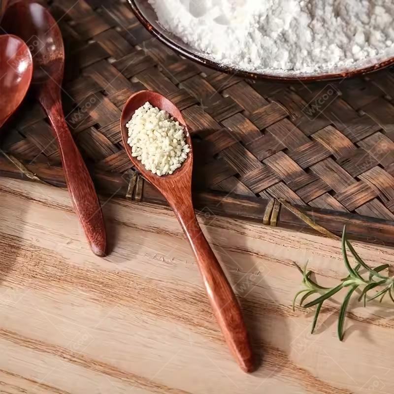 1~6PCS Wooden Spoons Non-Stick Honey Dessert Spoon Coffee Spoons Small Wooden Spoon Coffee Drink Stirrer Teaspoons Tableware