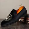 Zapatos de Hombre Moda Ante Zapatos Casuales Bordado Clásico Mocasines Cómodos Slip-On Calzado para Conducir Mocasines de Diseñador Zapatos de Hombre