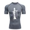 Gothic Ghost Design  Men's Sports T-shirt Training Fitness Compression Workout T-Shirt Athletic Tees