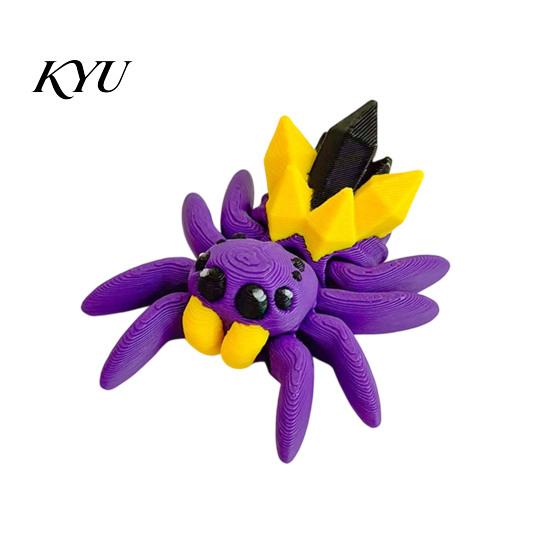Mysterious Nighttime Play Toys Halloween Spider Figurine, 3D Printed Articulated Joint with Glow Trick or Treat Goody Bag Stuffers in Dark Eggs,