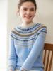 2025 Women's Half-High Collar Cashmere Fair Isle Jacquard Sweater - Versatile Base Layer Knitwear