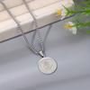 Trendy Brand Exorcist Letter Round Brand Jewelry Retro Men's Necklace Pendant