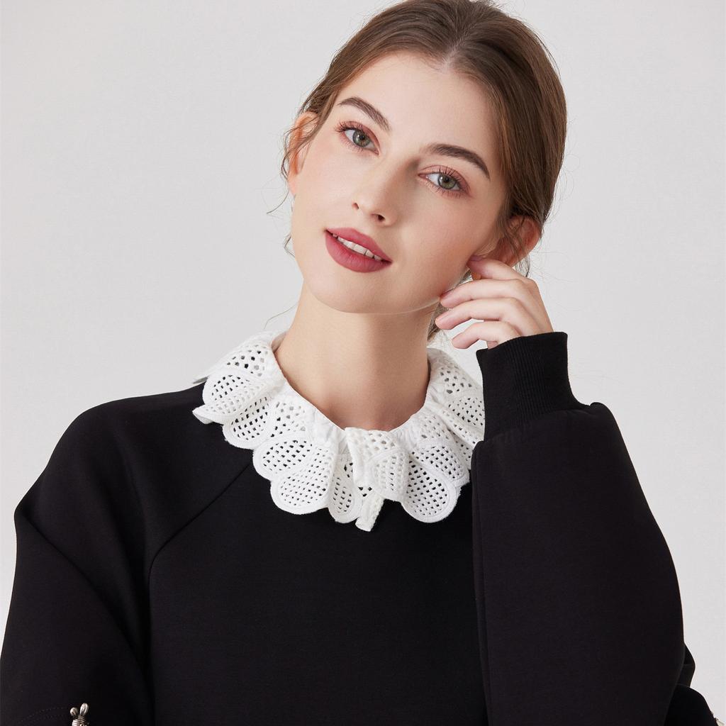 New Detachable Collar+Fake Cuff+ Shawl Set Womens Faux Cols Shirt Collar Korean Style Doll Sweater False Collars Accessory