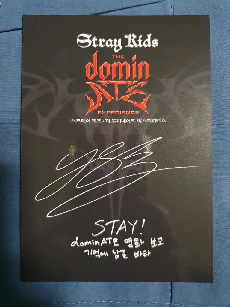 STRAY KIDS CGV 3rd week bonus autographed postcard Used