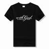 With God All Things Are Possible Letter Print T Shirt Short Sleeve O Neck Loose WoTshirt summer casual t shirt