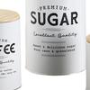 3 Canister Arrangement for Kitchen Counter Coffee Tea And Sugar Storage