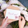 500 Sheets/roll 1 Inch Pink Love Thank You Stickers, Heart Stickers, Flower Stickers, Envelope Seal Stickers, Thank You Stickers