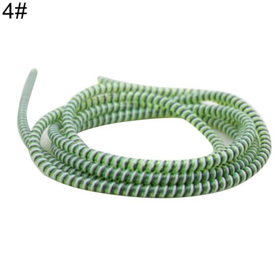 

1,4 м Спиральный USB-кабель для зарядки Защита кабеля наушников Чехол-протектор Органайзер для проводов зелёный/белый