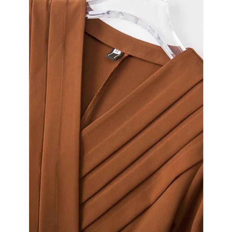 Elegantes Retro-Stil Übergröße Damenkleid für Sommermode Vintage High-End Slim Taille MM Kleid