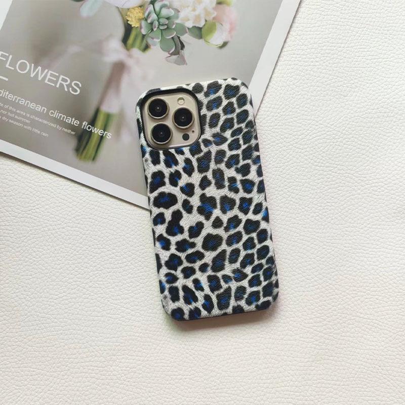 For Apple iPhone 7 To iPhone 16E 16 Pro Max Lady Leopard Print Fashion Half Pack PU Leather Phone Case Cover