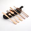 Travel Portable Stainless Steel Cutlery Set: Knife, Fork, Spoon, Straw, Chopsticks with Bag