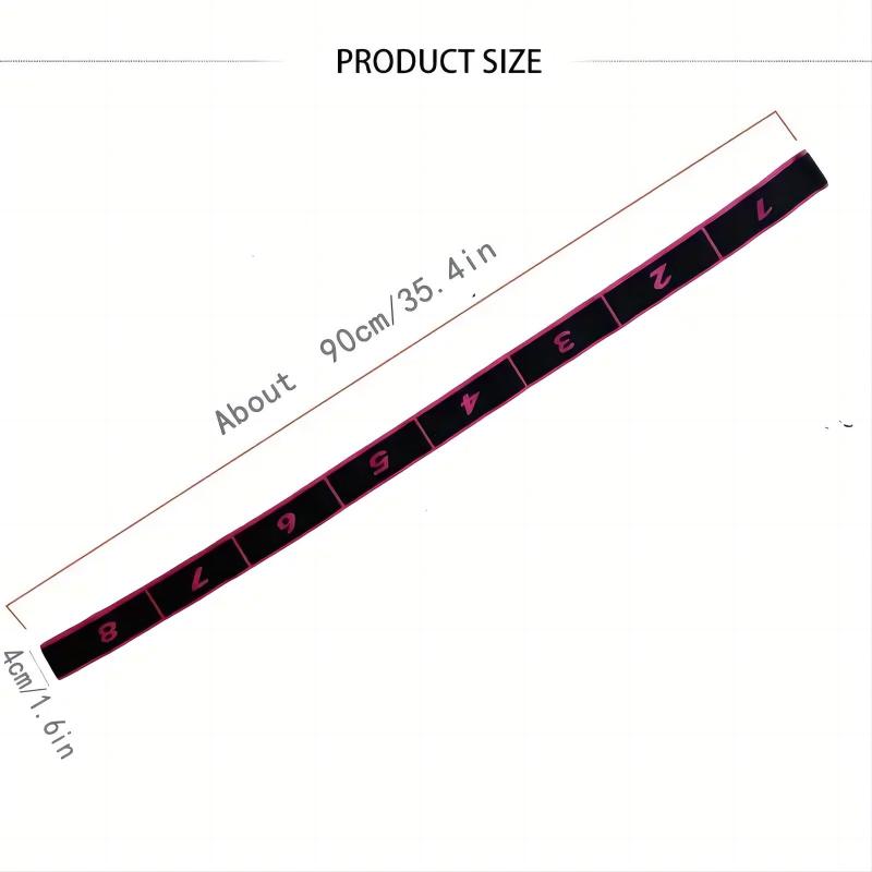 8 Section Portable Resistance Band Elastic Stretching Band for Yoga Pilates Home Gym Physical Recovery Use
