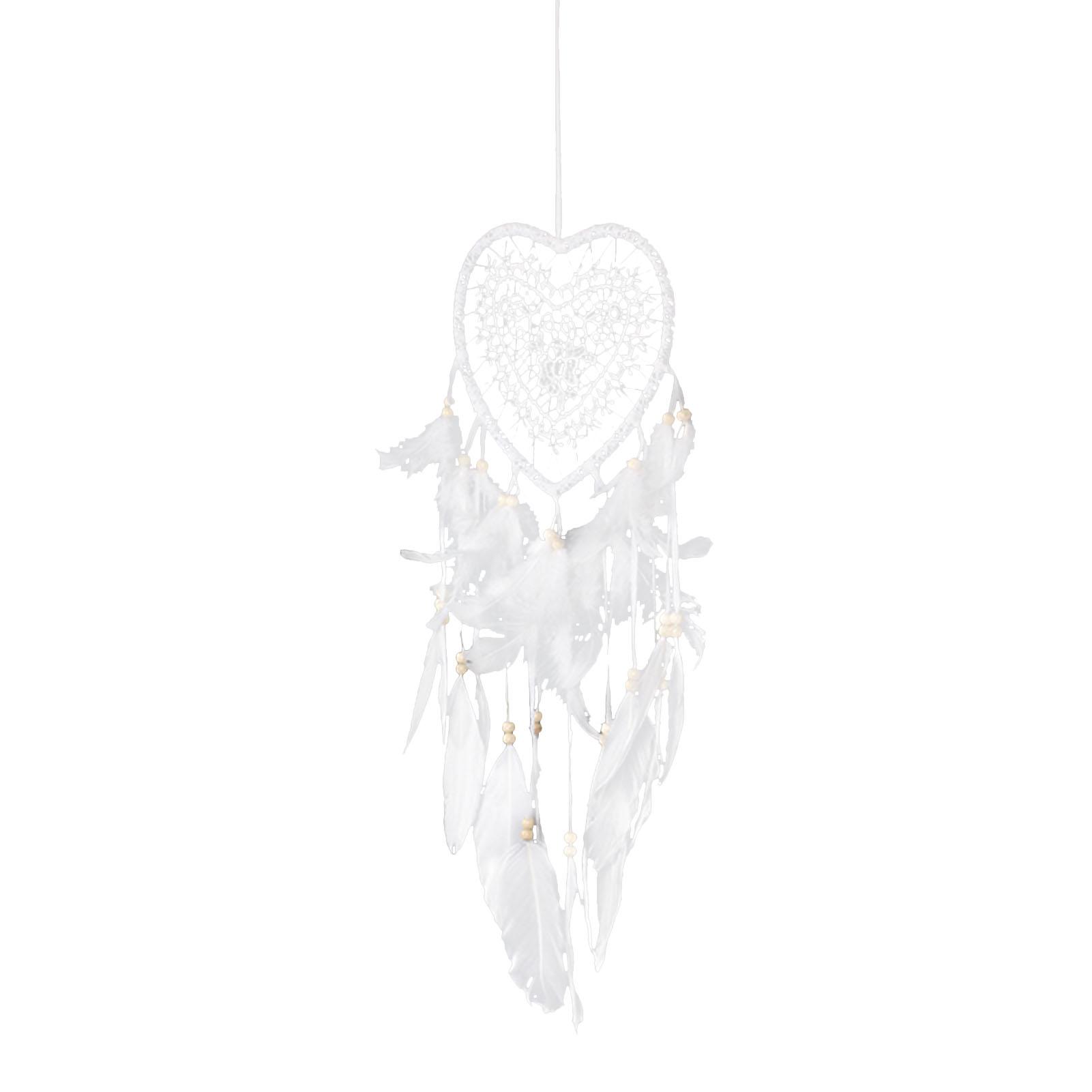 

Ловец снов Пустое сердце Форма Ручное вязание Настенный Макраме Ловец снов со светом для дома Стена Окно Автомобиль