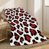 Leopard Print Throw Lightweight 240g Flannel Blanket Soft Skin-friendly for Summer Cooling