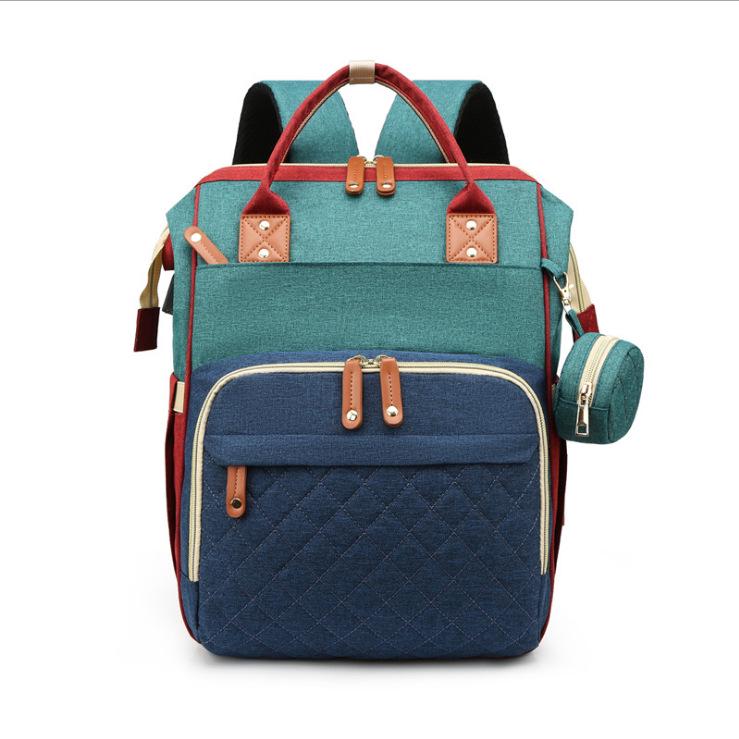 Mummy Backpack: Large Capacity, Lightweight Folding Bed & Diaper Bag