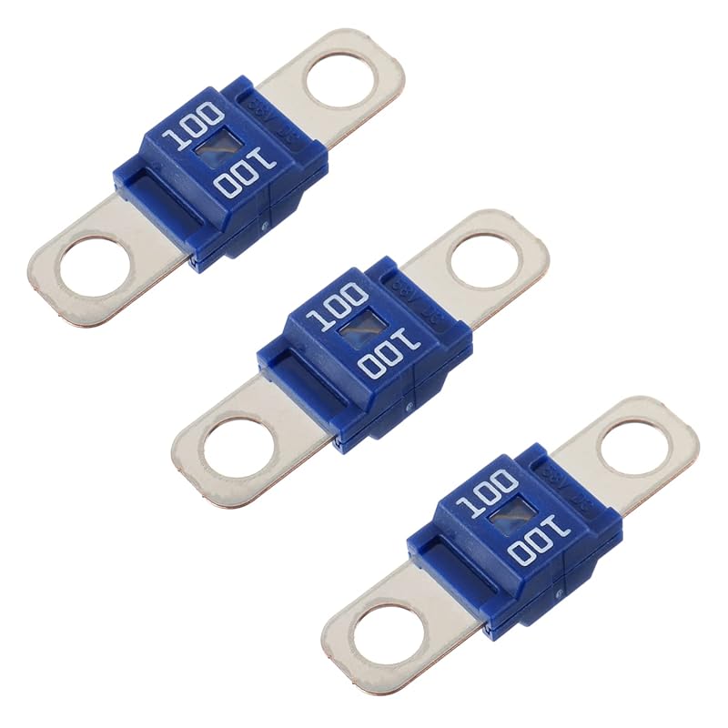 BOJACK AMI/Midi 50A High Current Fuse - Bolt-on Fuse 50 Amp for Cars, Trucks, Construction Vehicles, Buses, Caravans (Pack of 3)