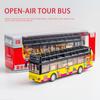 1/50 Scale Υπαίθριο Tour Bus Diecast Car Model Toy, Pull Back Toy Vehicle with Sound and Light for Kids Toddler Boys Girls Gift Collection