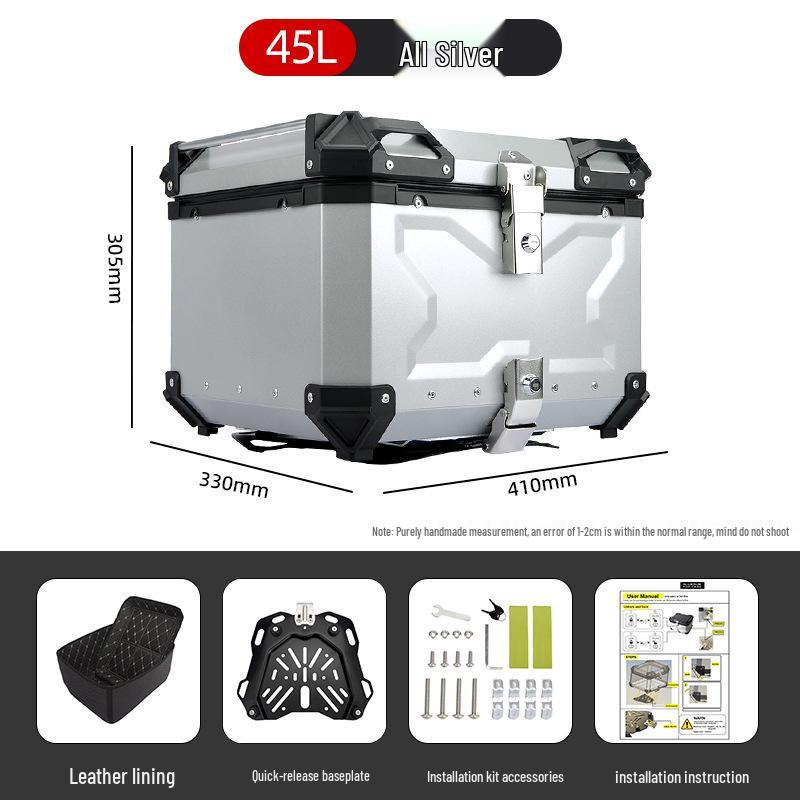 45L/100L Large Capacity Aluminum Alloy Electric Vehicle Tail Box for Motorcycles & Electric Bicycles