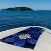 Blue and Petals Quick Drying Bath Towel Microfiber beach towel light weight swimming camping yoga beach out