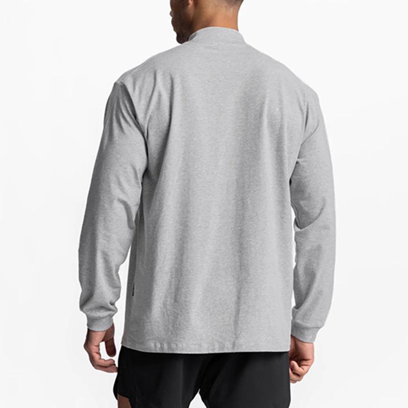 Men's Youth Plus Size High Neck Sweatshirt - Long Sleeve Casual Jacket for Spring & Autumn