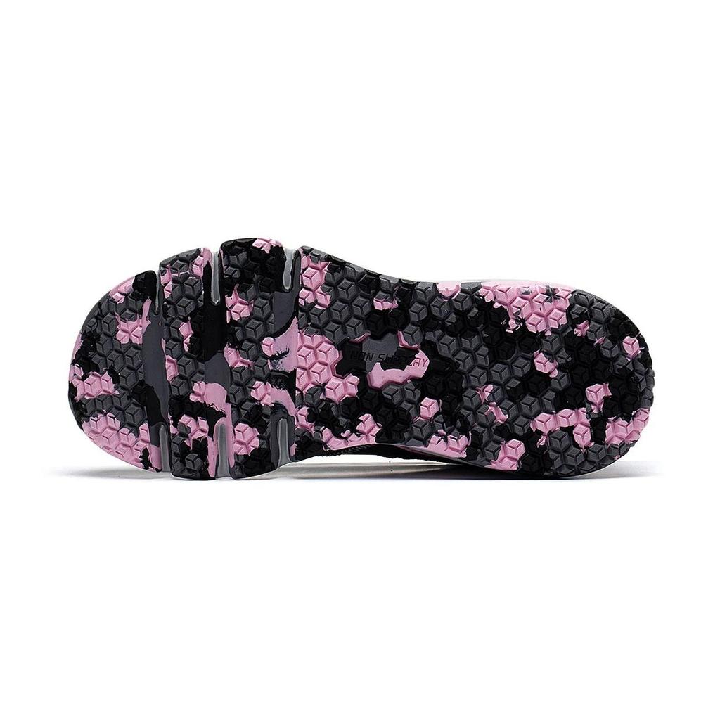 LiNing Youth  Shock Absorption Rebound Mid-Top Outdoor Functional Shoes Kids Shoes Black Gray Pink YKES010-4