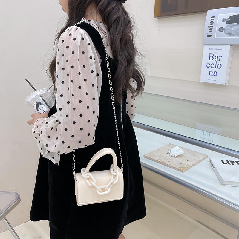 Чарівна дитяча сумочка зі штучної шкіри Модна сумка через плече на ланцюжку Мила сумка-шопер для дівчаток