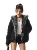 Women's Thick Winter Cotton Jacket with Faux Rabbit Fur Lining - American Cut, Mountain Carved Style