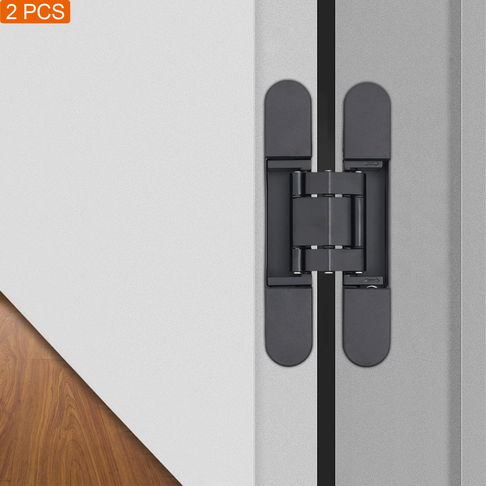 

Набір із 2 прихованих дверних петель чорного кольору, 6 дюймів, петлі зі сплаву цинку, навантаження 40 кг, кріплення на двері, кут відкриття 180°, висота петлі 21,55 мм, для протипожежних дверей чорний