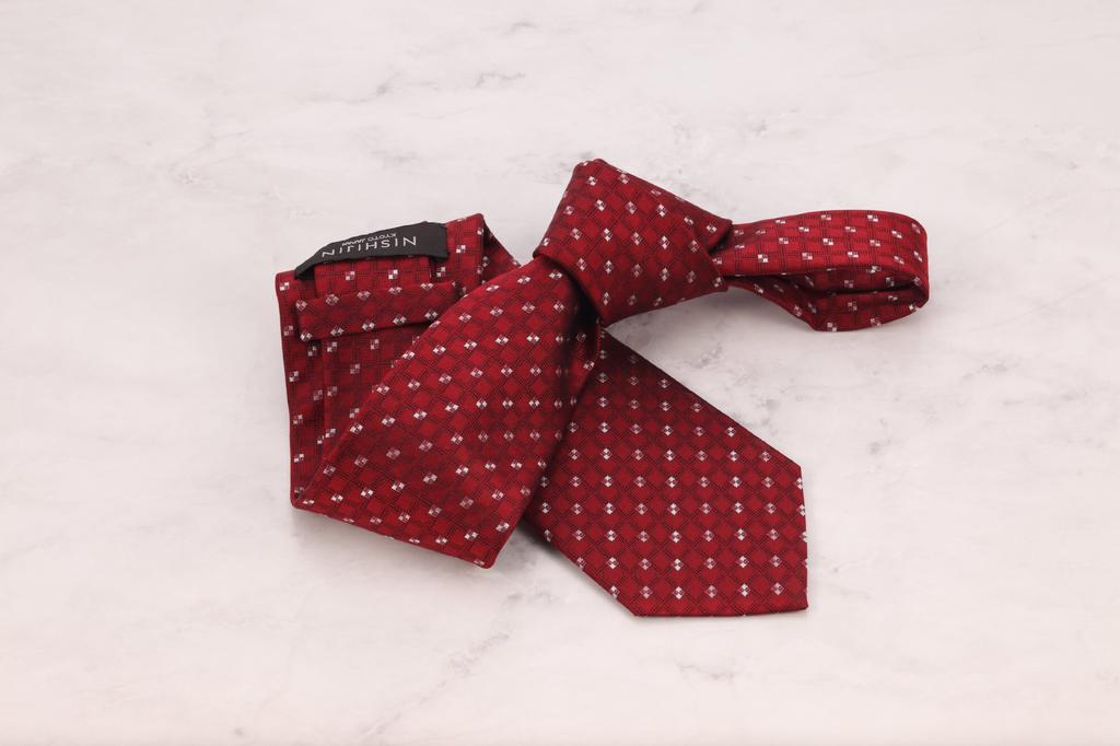 NISHIJINORI Nishijin Woven Tie Regular Tie Pattern 06 Red Mens (Nishijinori) NJ11-09