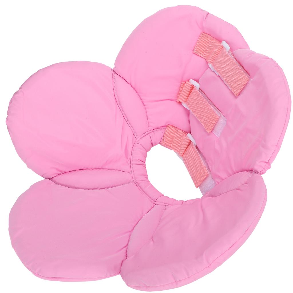 Flower Shape Dog Protective Collar Adjustable Pet Soft Wound Recovery Neck CollarPink M
