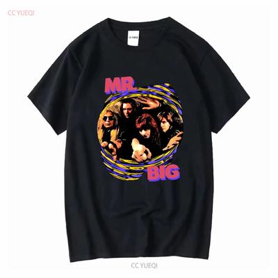 New 1992 Mr Big Live And Kickin Black Cotton T Shirt Size S 5XL B40807 Vintage Washed Homme Streetwear Stretched Graphic