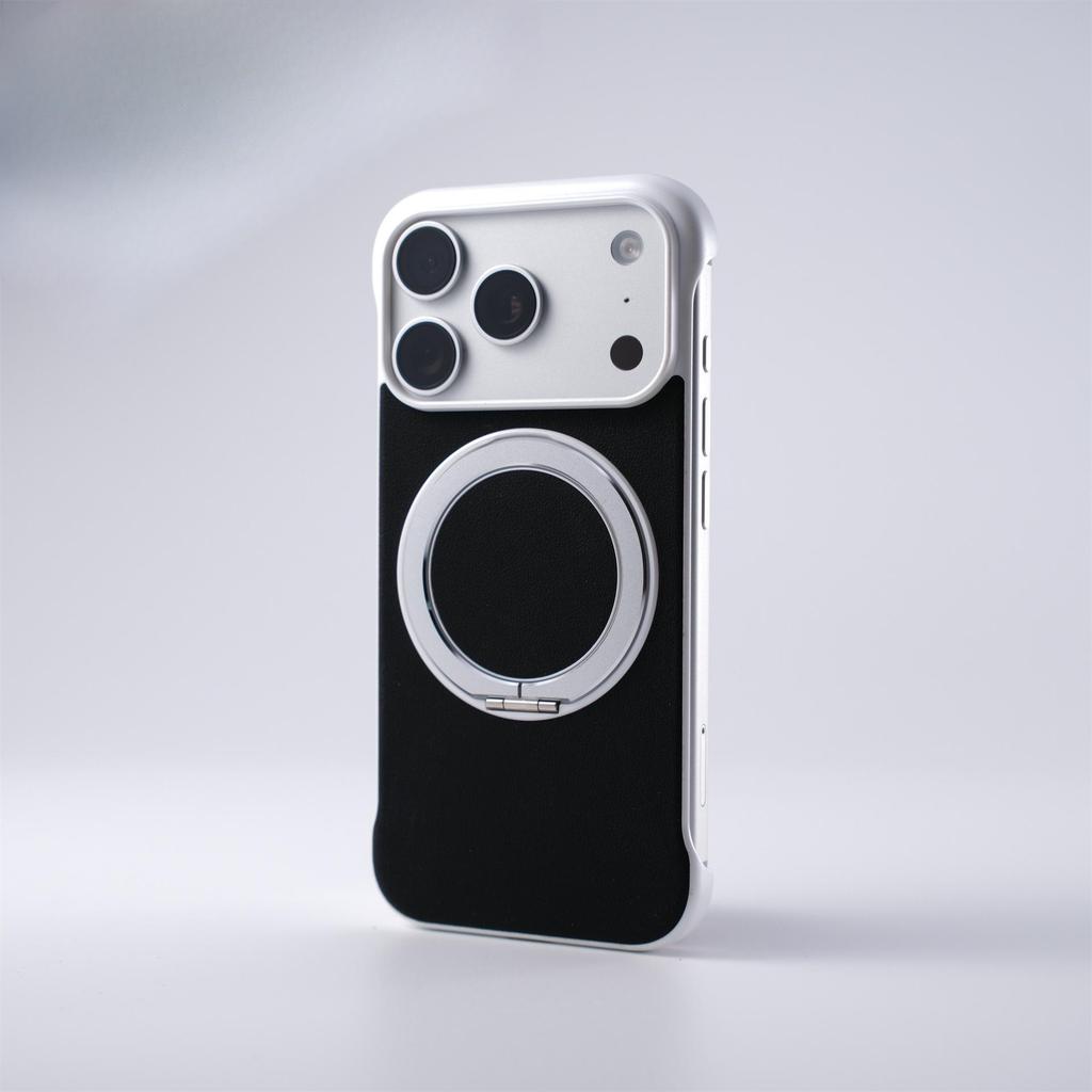 Compatible Magnetic Stand Borderless Case for iPhone 17 PRO MAX, Ultra-thin, Drop-proof Protection.